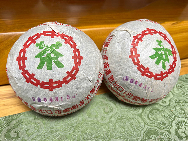 喝过才懂：昆明茶厂90年代绿印熟沱，这参香与甘润，还有那通透的体感！